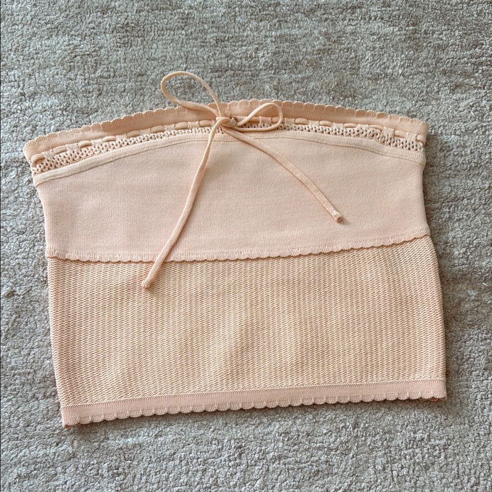 Peach meshki crop top XXS NWOT
